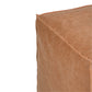 Brody Light Brown Faux Leather Pouf – 18" Square Pouf – view 5
