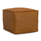 Brody Tan Genuine Leather Pouf – 18" Pouf