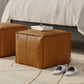 Brody Tan Genuine Leather Pouf – 18" Pouf – view 3