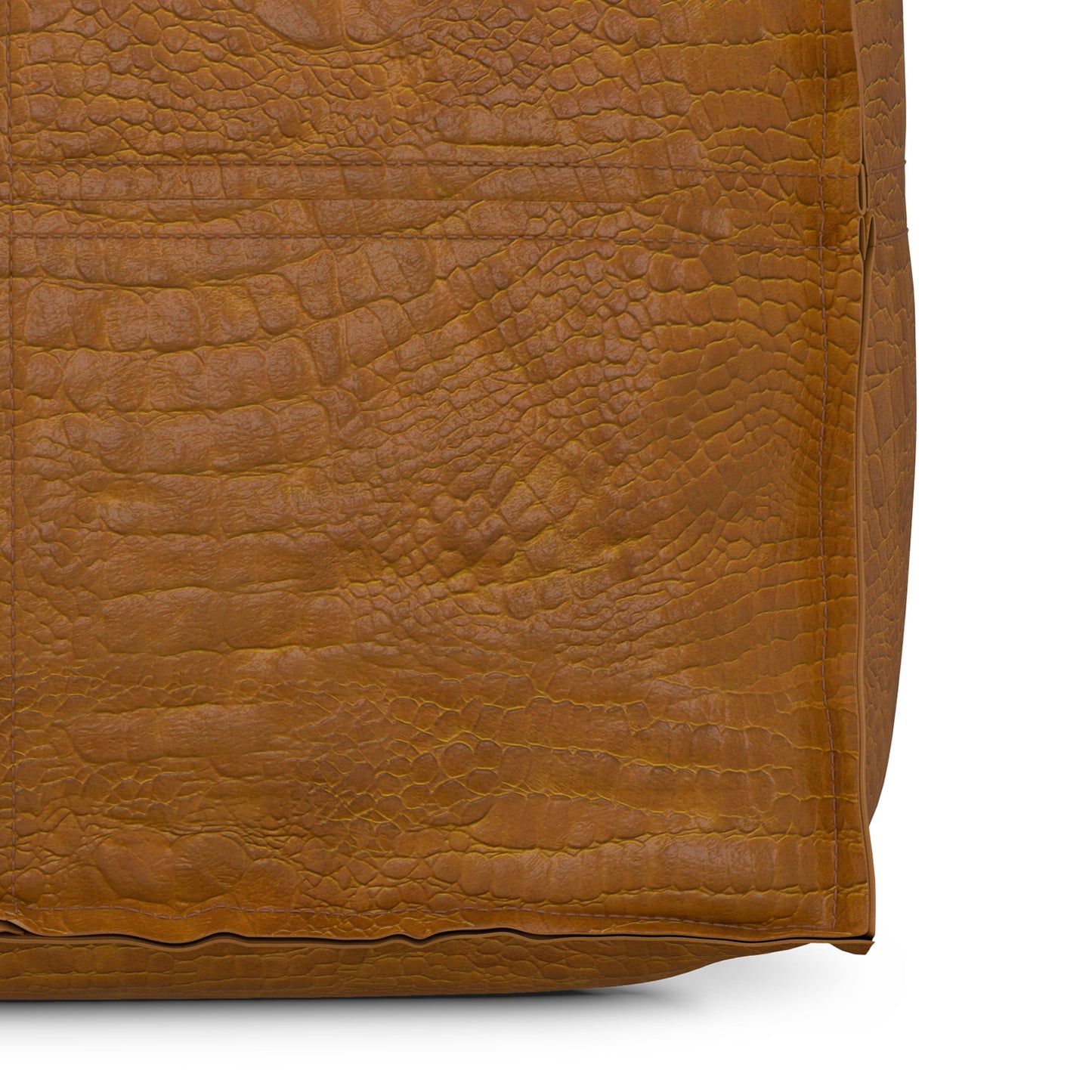 Brody Tan Genuine Leather Pouf – 18" Pouf – view 5