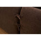 Detail of fabric ties on the Boneless Modular Chenille Sectional Sofa – 99” Curved Chaise Compression Couch (White)