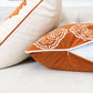 Burnt Orange Damask Embroidered Throw Pillow – 20" Boho Accent Cushion – view 5