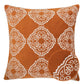 Burnt Orange Damask Embroidered Throw Pillow – 20" Boho Accent Cushion – view 7