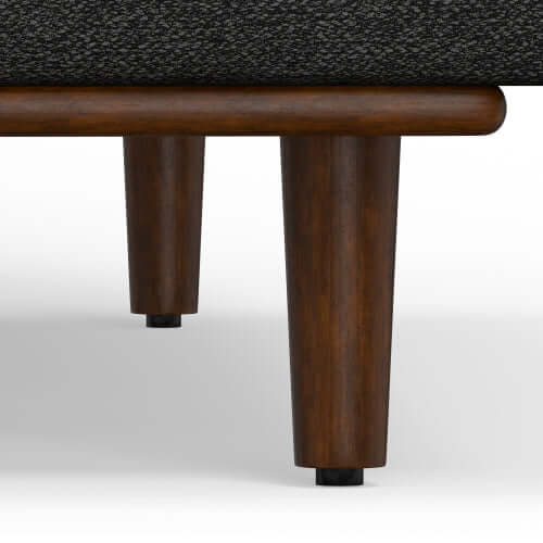 Morrison MCM Fabric Loveseat Sofa 72" – Modern Mid-Century Compact Loveseat (2 Colors) leg detail close-up