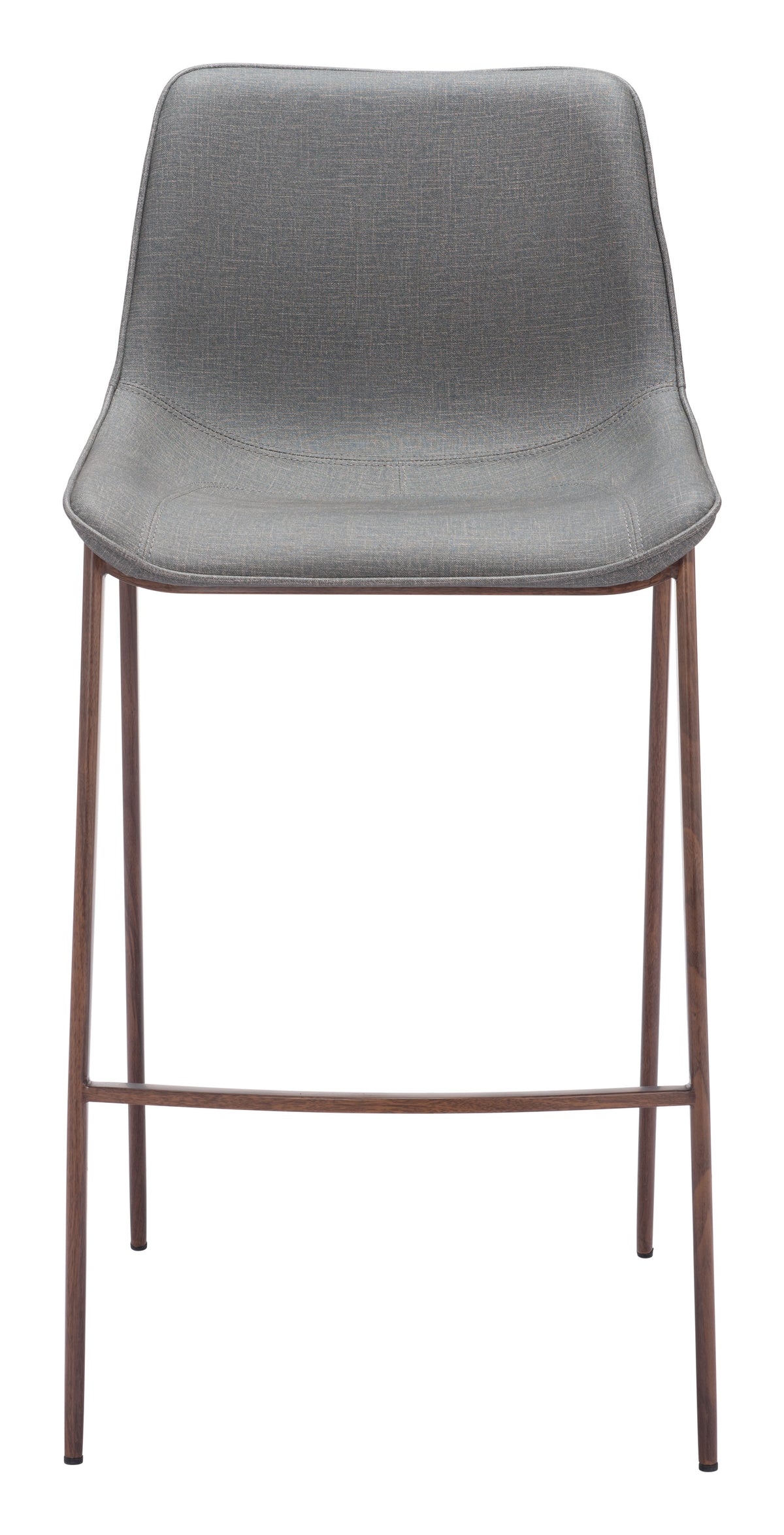 Magnus Barstool (Set of 2) in Slate Gray & Walnut