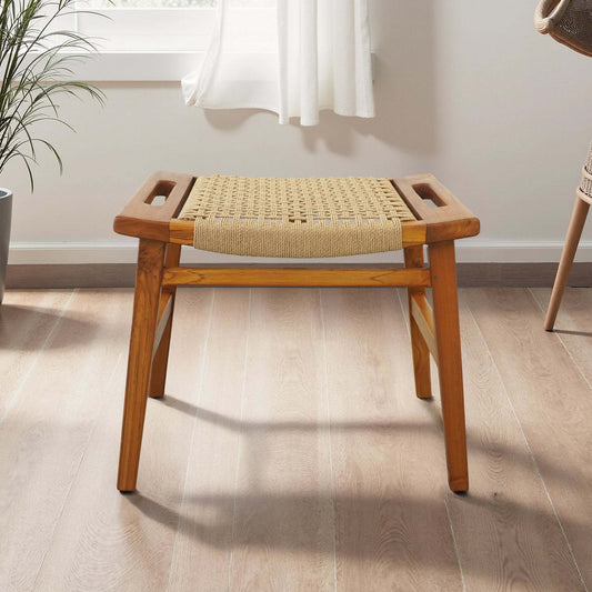Grit Tan Paper Rope Pouf – 22.8" Pouf