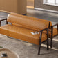 Belden Diamond-Quilted Faux Leather Bench