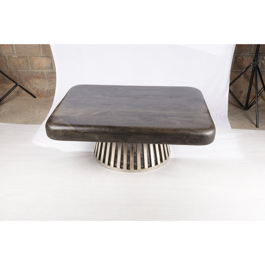 Thaddeus Dark Gray Metal Coffee Table – 43.5" Coffee Table