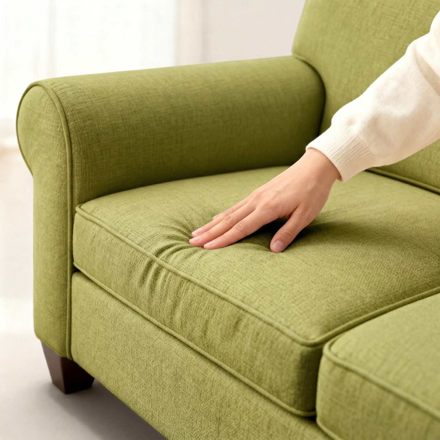 Augusta Sofa – Made in USA, Custom Fabric Options, 83" Classic Design - Notion Appletini - Fabric (11)