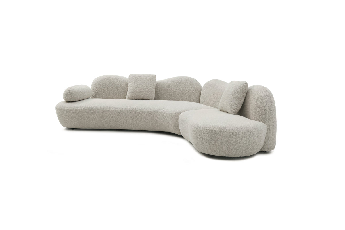 Meryl Curved Boucle Sofa