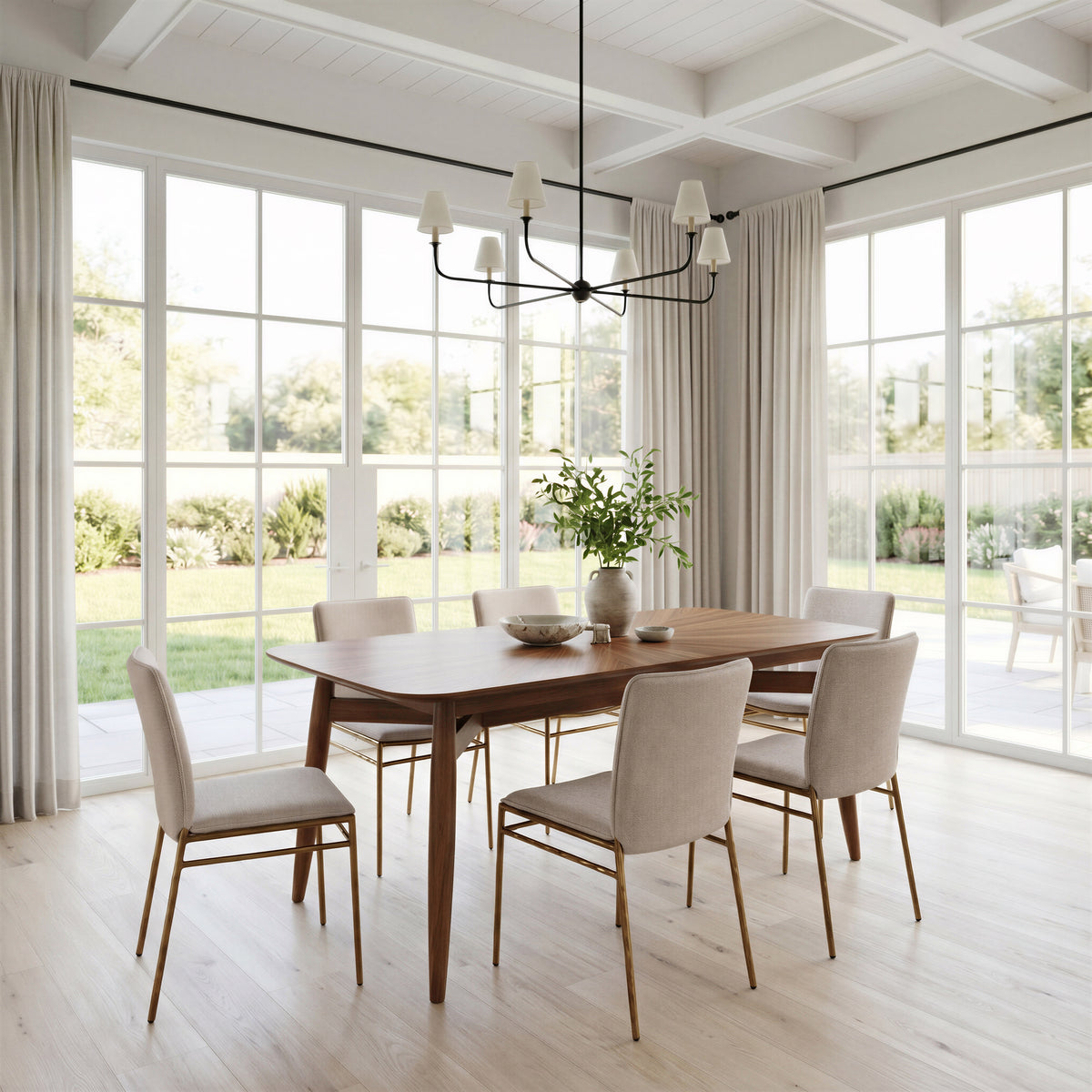 Nordvest Beige & Gold Dining Chair