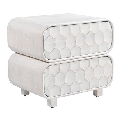 Miro Whitewashed Nightstand