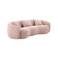 Modern Boucle Fabric Curved Sofa 94'