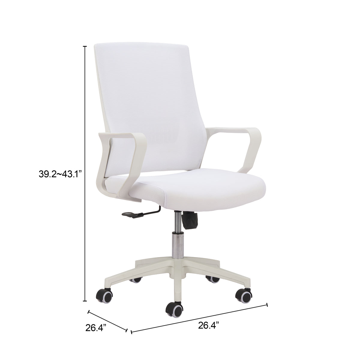 Jett Low Back Office Chair in White