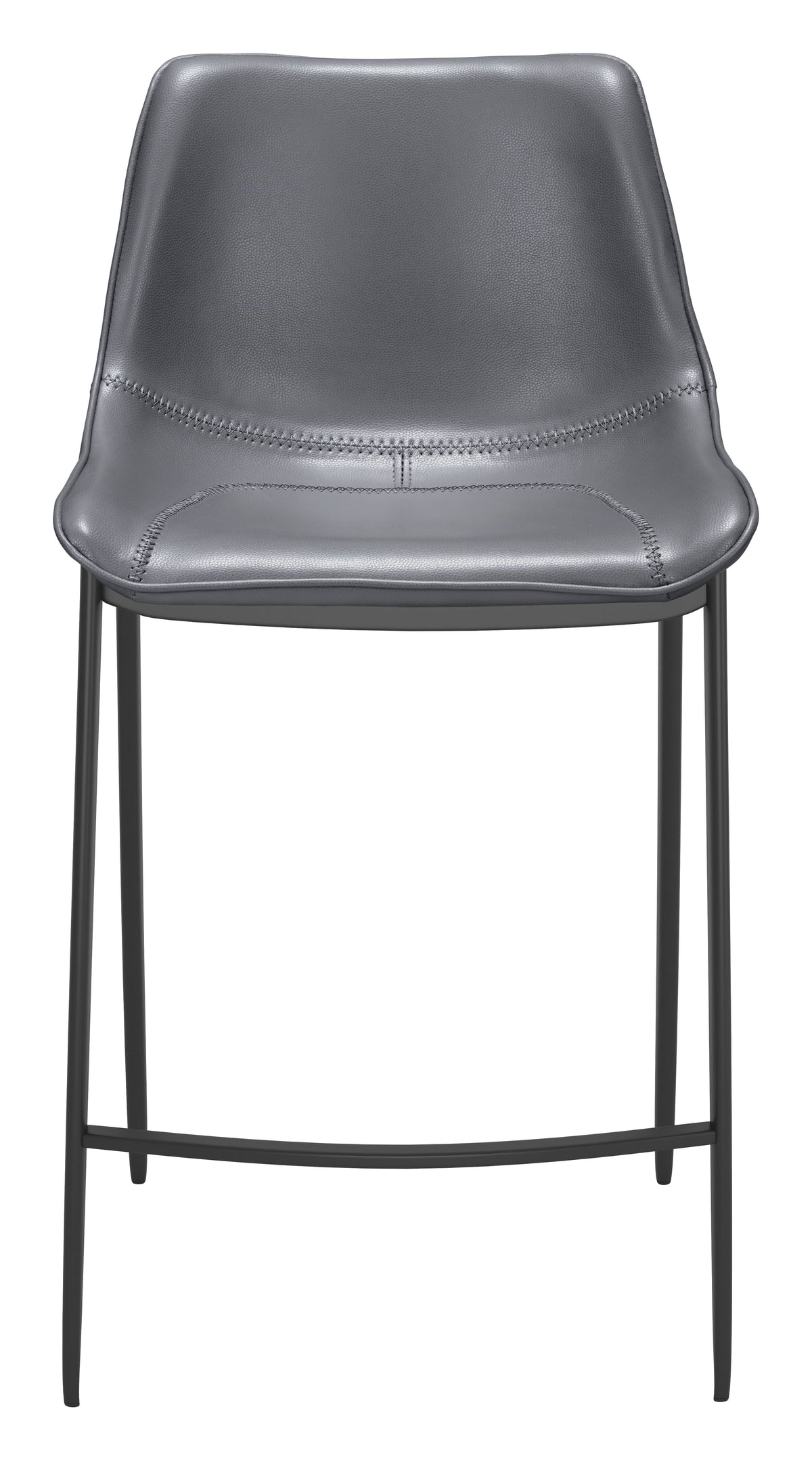 Magnus Counter Stool (Set of 2) in Dark Gray & Black
