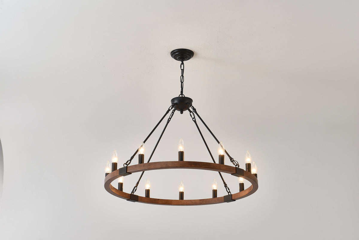 Vero Wagon Wheel Chandelier