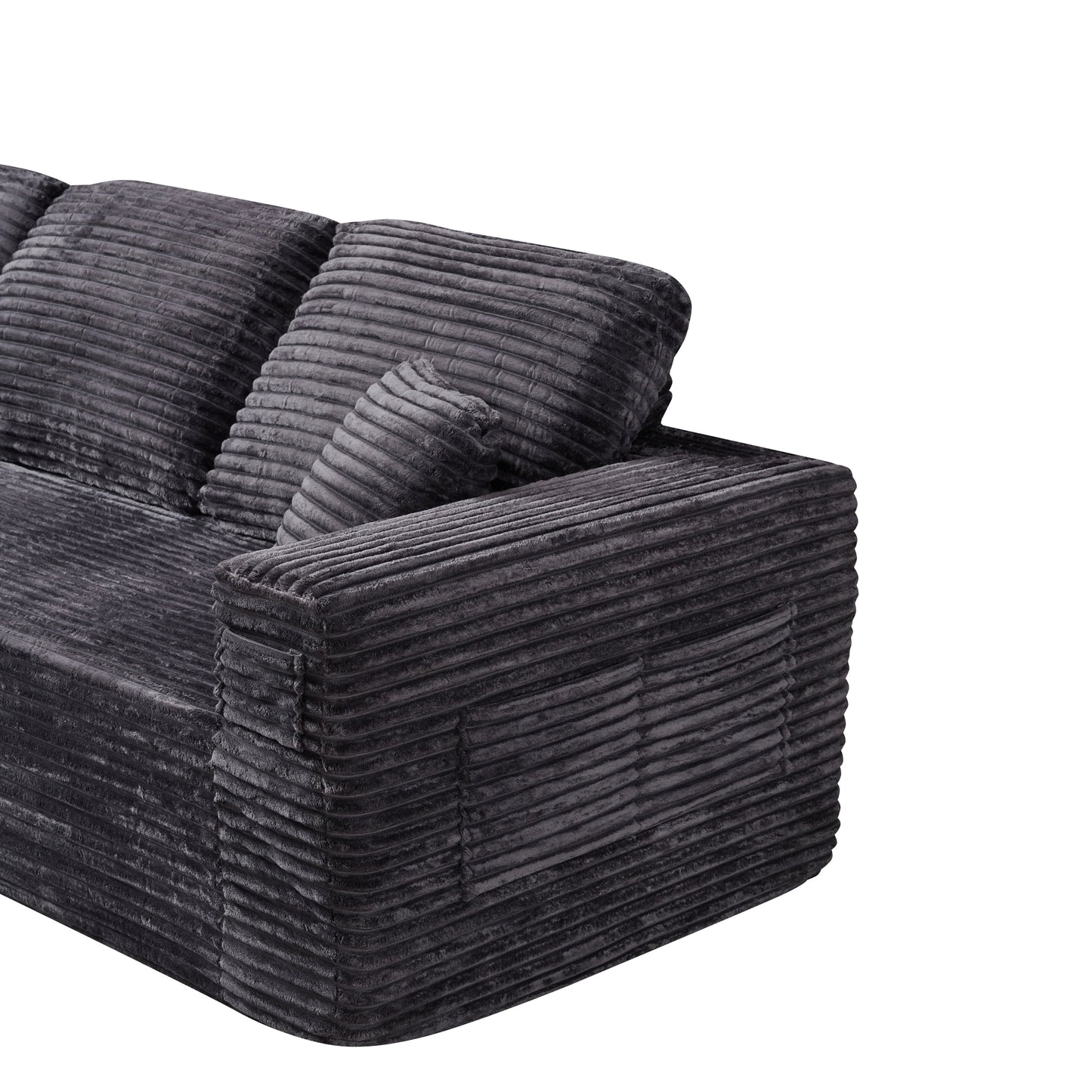 Emberly Modular Sectional Sofa Grey L-Shape