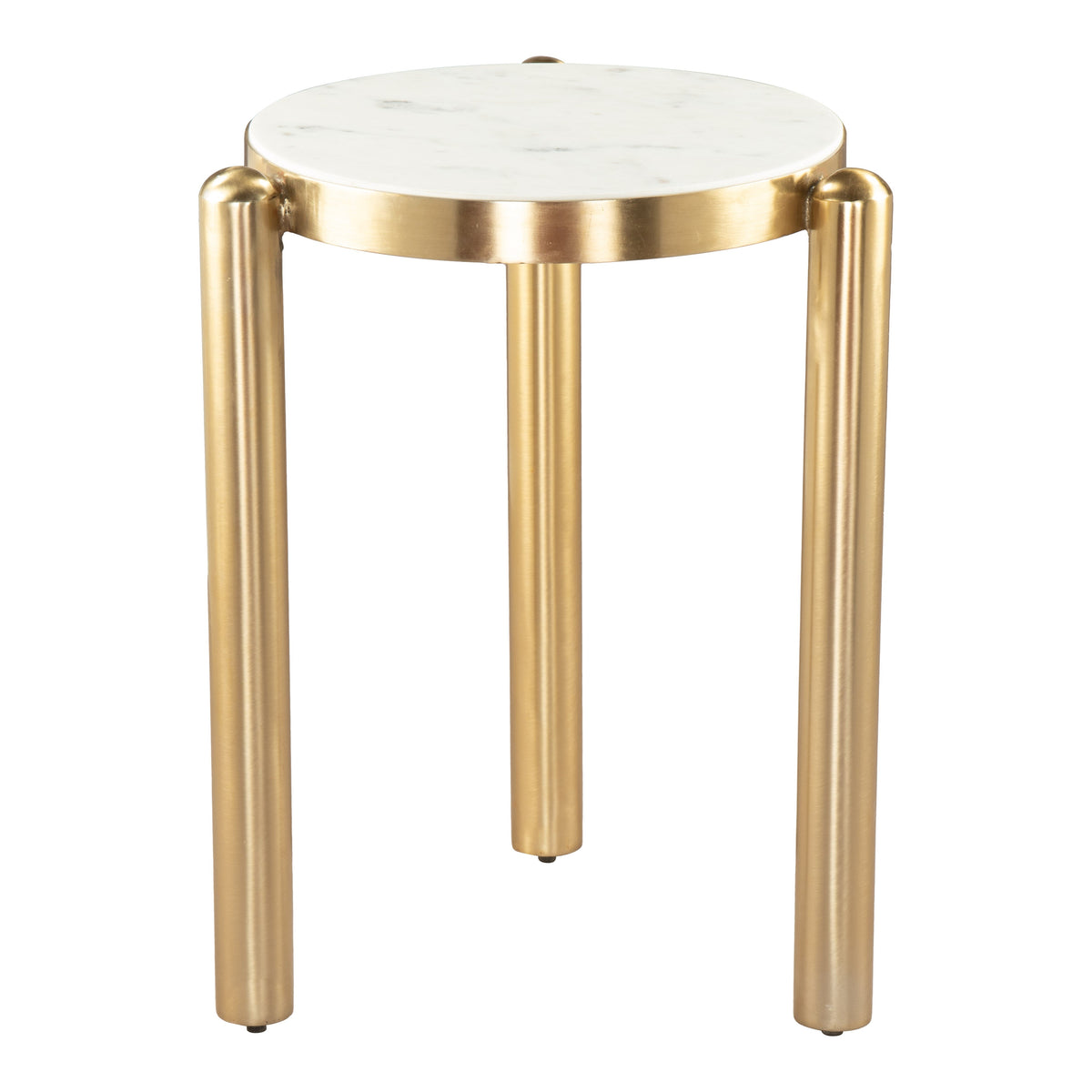 Noan White & Gold Side Table