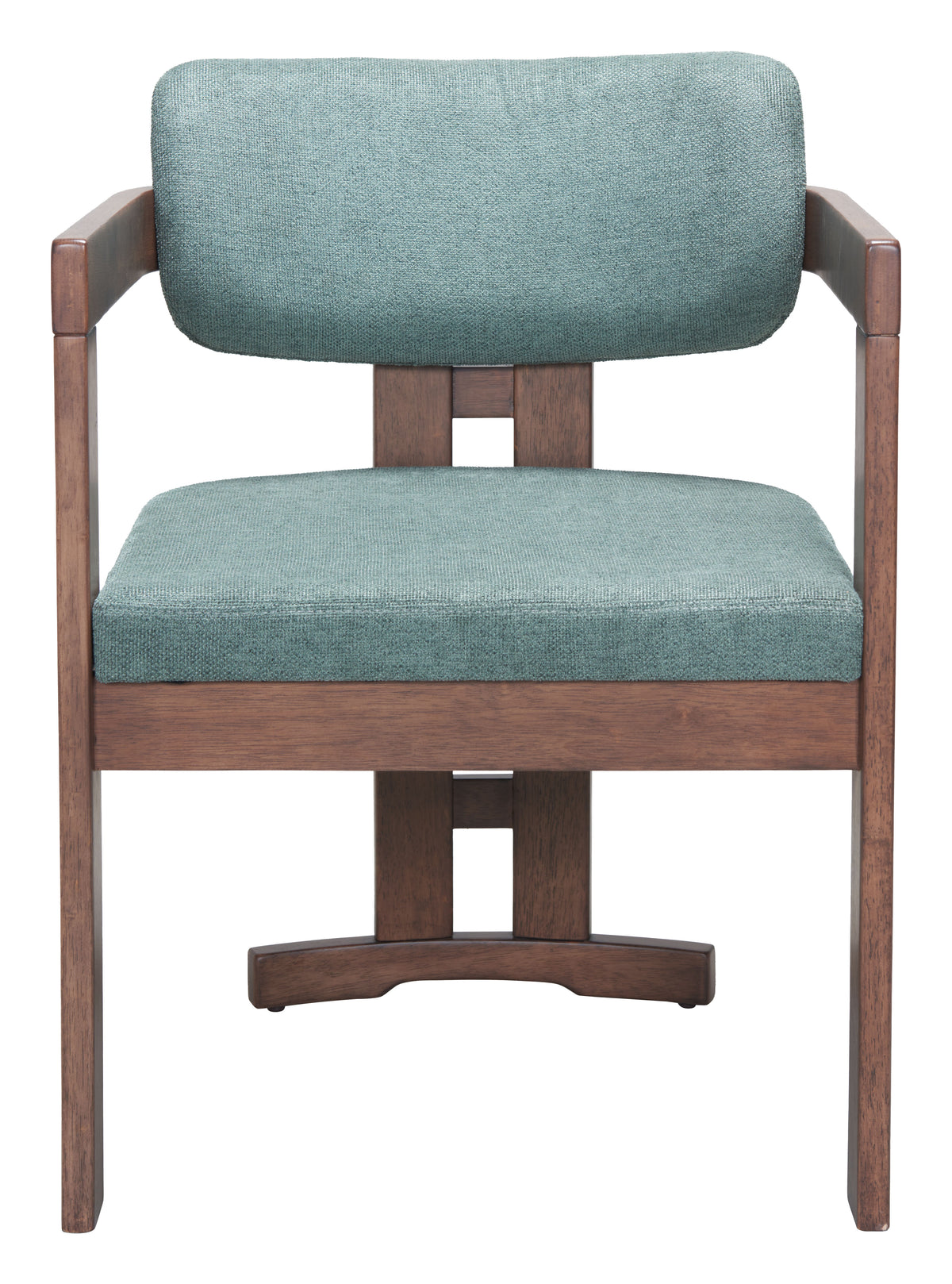 Poly Moss Gray & Walnut Dining Chair