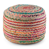 Margo Red Fabric Pouf – 20.1