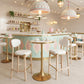 Bite Bar Table in Beige & Gold