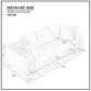 MCM Box Arm Corduroy Upholstered Sofa 89" in white with plush pillows, showcasing mid-century design and cozy comfort.