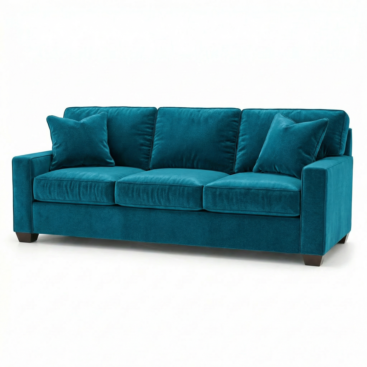 Clifford 2-Arm Sofa – Handcrafted in the USA, Custom Fabric Options - Hepburn Teal - Fabric (2)