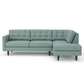 Talmadge Sectional Sofa – 120" L-Shaped, Made in USA - Leslie Robins Egg - Fabric (12)