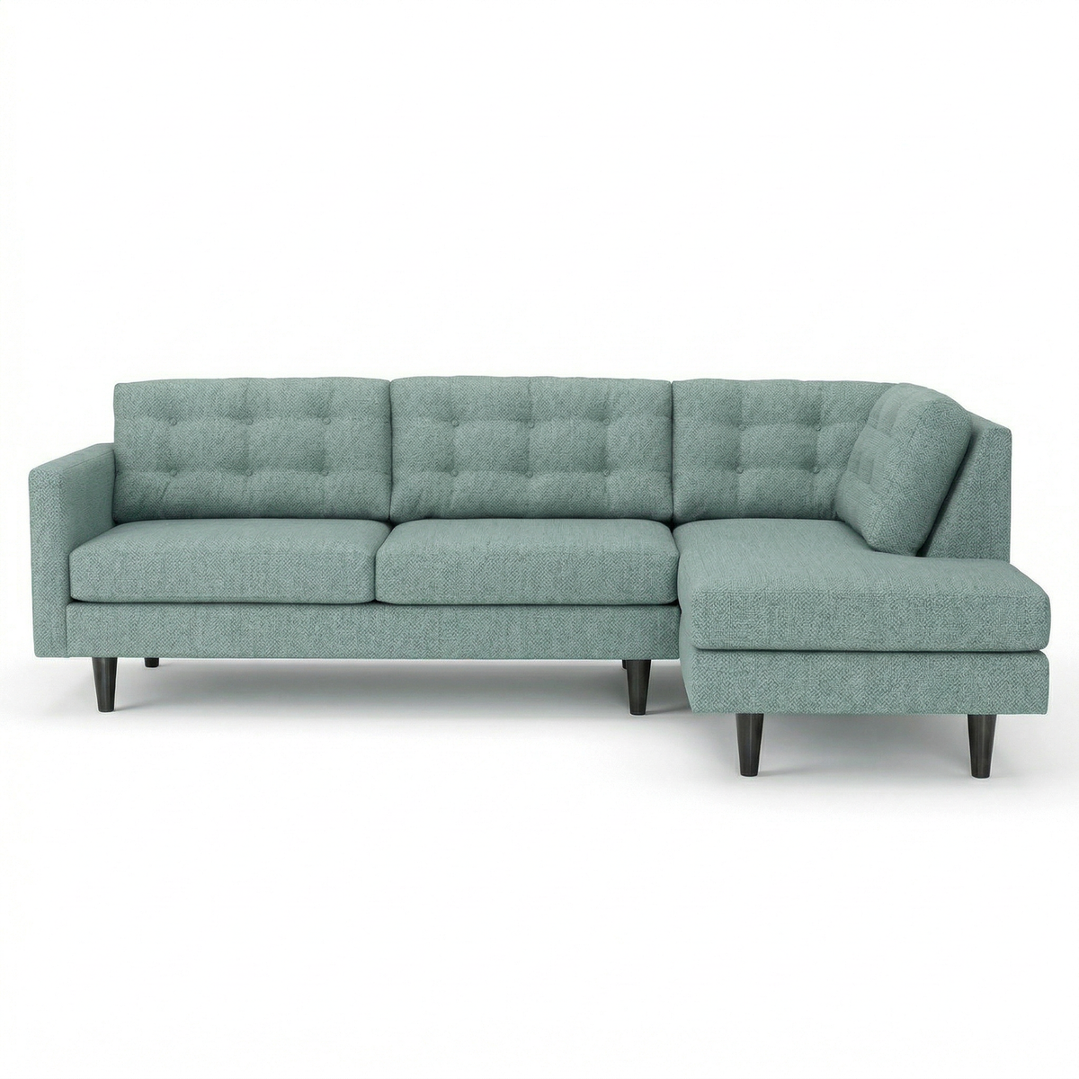 Talmadge Sectional Sofa – 120" L-Shaped, Made in USA - Leslie Robins Egg - Fabric (12)