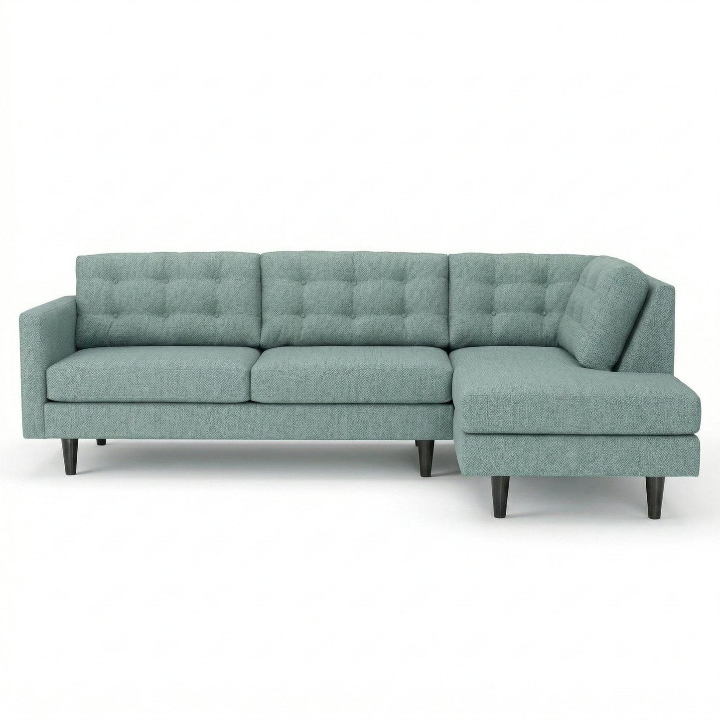 Talmadge Sectional Sofa – 120" L-Shaped, Made in USA - Leslie Robins Egg - Fabric (12)
