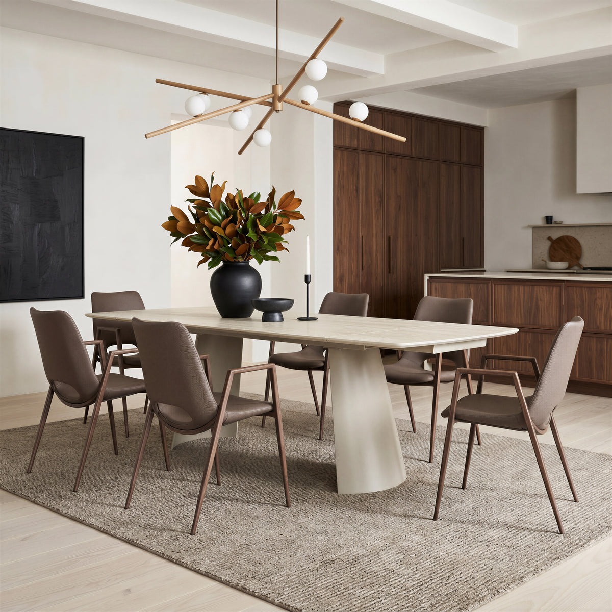 Desi Dining Chair (Set of 2) in Brown & Walnut