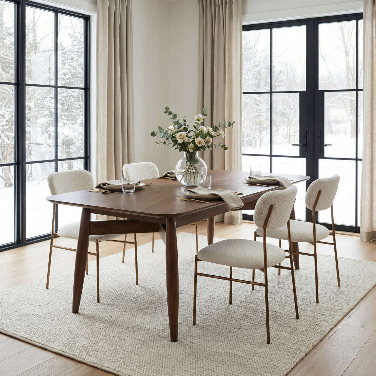 Silea Espresso Rectangular Dining Table