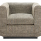 Sereneu Green Tweed Accent Chair