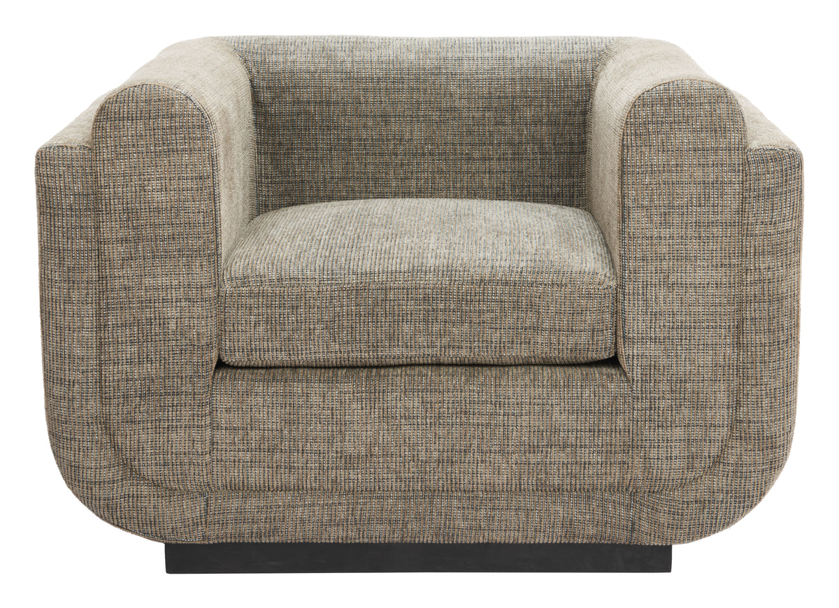 Sereneu Green Tweed Accent Chair