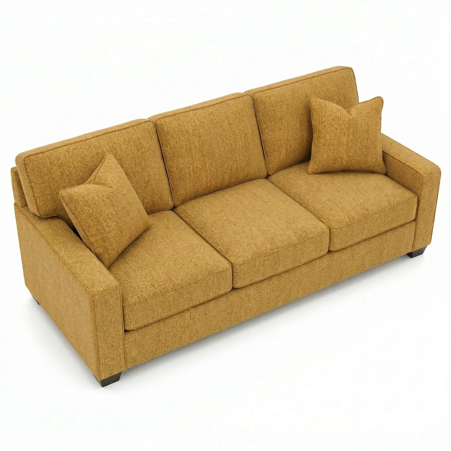 Clifford 2-Arm Sofa – Handcrafted in the USA, Custom Fabric Options - Yellow Hepburn Chai Tea - Fabric On Demand (1)