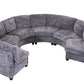 Harlan Curved Modular Sectional Sofa – Chenille, Solid Wood Frame, 4 Colors - Dark Gray (8)