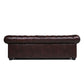 Classic Chesterfield Tufted Leather Nailhead Sofa 95" (5 Colors)
