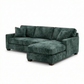 Clifford L-Shaped Sectional Sofa – Made in USA, 9 Fabric Options - Green Velvet Antique Charcoal (5)