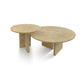 Wynn Marble Coffee Table Set in Gold Yellow Beige