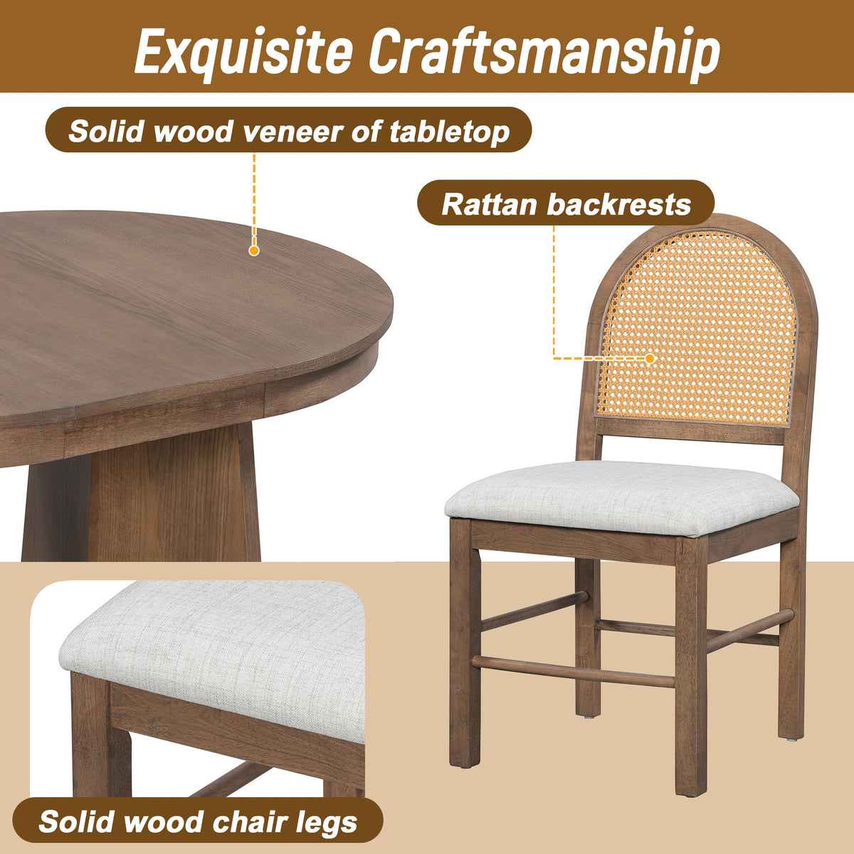 Wolfe Walnut & Beige