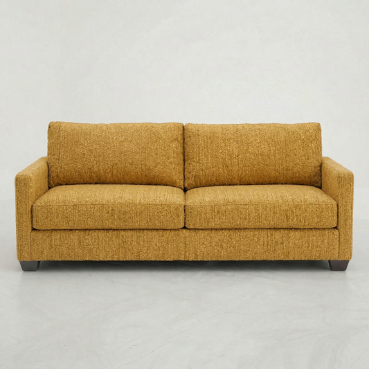 Damon American-Made Sofa – 92" Custom-Fabric Sofa - Hepburn Chai Tea Yellow Fabric (9)