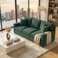 Clifford 2-Arm Sofa – Handcrafted in the USA, Custom Fabric Options - Velvet Antique Kelly Green - Velvet (4)