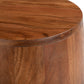 Tornos Side Table in Walnut & Yellow