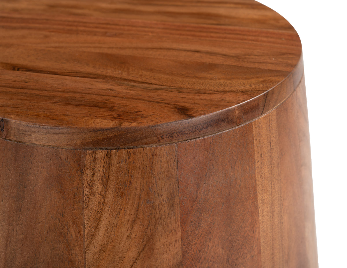 Tornos Side Table in Walnut & Yellow