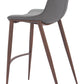 Magnus Barstool (Set of 2) in Slate Gray & Walnut
