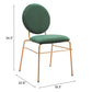 Odessa Green & Gold Dining Chair (Set of 2)