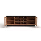 Graceland Solid Wood TV Stand Console, Black with Bourbon Finish 85" - Revel Sofa 
