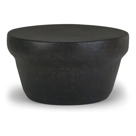 Garvy Metal Round Coffee Table, Rustic Bronze 33" - Revel Sofa