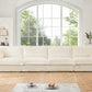 Sabel Slipcovered Long Sofa in Corduroy Cream