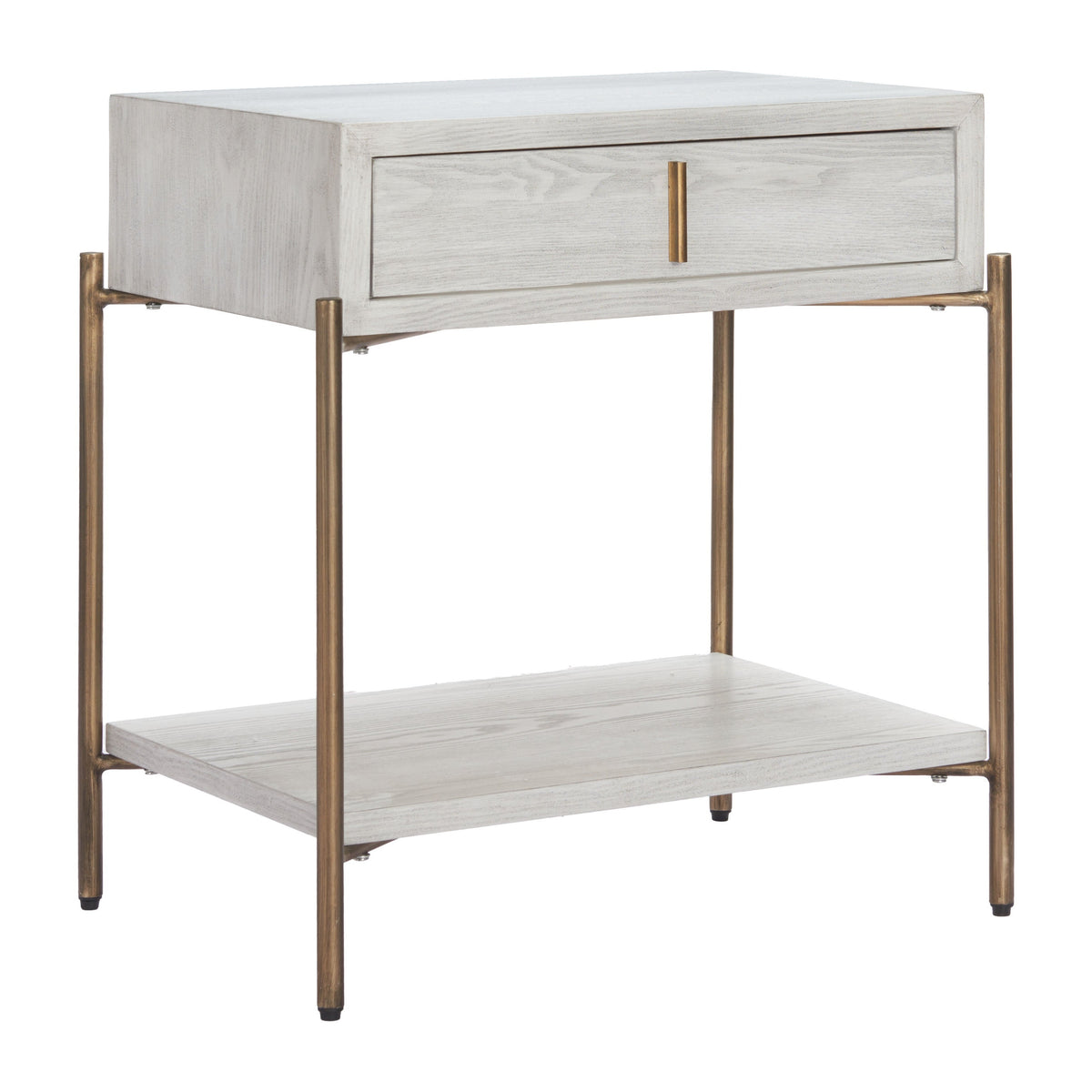 Yoru Oak White Side Table